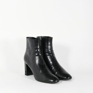 Saint Laurent Lou Leather Ankle Boots Black Size 41 / US 10.5